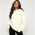 thumbnail image 2 of RUTAYY Women's Floral Print Hoodie Drawstring Long Sleeve Pocket Lightweight Casual Pullover Tops Yellow, 2 of 5