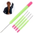 thumbnail image 4 of 5pcs Plastic Hair Extension Crochet Hook, Latch Hook Crochet  Set5pcs Salon Pulling Hook Needle Threader Crochet Tools, Hair Extension Crochet Hook Crochet Hair Tools, 4 of 7