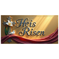 thumbnail image 3 of Religious Themed Easter Banner with Cross Dove and Floral Elements, He is Risen Decoration, Background for Church Services, Easter Parties, Family Gatherings, Photography Backdrop, Party Decorations, 3 of 8