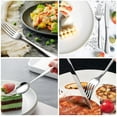 thumbnail image 3 of Cibeat 24-Piece Silverware Set with Steak Knives, Stainless Steel Flatware Set, Kitchen Cutlery Set for 4, Include Steak Knife/Fork/Spoon, Dishwasher Safe, 3 of 8