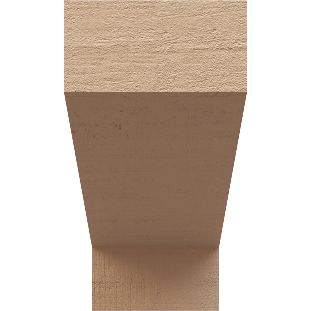 3"W x 9"D x 6"H Classic Clemmons Rough Cedar Woodgrain TimberThane Corbel, Primed Tan