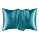 thumbnail image 1 of Deconovo Juego de 2 fundas de almohada King de satén y seda, color verde oliva oscuro, con cierre de sobre, protector de lujo para el cabello y la piel., 1 of 8