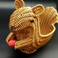 thumbnail image 3 of EeaseMX Cesta creativa con forma de animal, cesta de ratán sintético, adorable frutero, adorable panera, plato duradero para aperitivos, ideal para fiestas en casa, salas de estar y tiendas (talla L), 3 of 7
