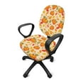 thumbnail image 2 of ZUXONGSY Thanksgiving Pumpkin Desk Chair Cover 2 PCS Maple Leaf Backrest Slipcovers with Elastic Bands Skin Friendly High Back Computer Chair Cover for Home Office Thanksgiving Decor, 2 of 7