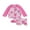 Pink, variant on Suealasg Toddler Little Girl Swimsuit Set Flower Zip-up Rash Guard Long Sleeve Swim Tops Shorts 2Pcs Bathing Suit Set