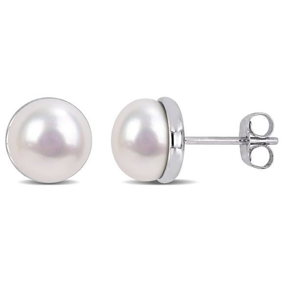 Everly Women's Cultured Pearl 10k White Gold Earrings