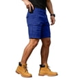 thumbnail image 2 of GrmtClth Cargo Shorts For Men Classic Stretch Work Cargo Shorts Multi Side Storage Pockets Quick Dry Soft Fabric Hiking Pants Sky Blue 2XL, 2 of 10