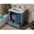 thumbnail image 2 of Adorn Vanity Nera Collection 30'' Blue Bathroom Vanity with Quartz Countertop, Mirror & Sink, 2 of 6