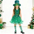 thumbnail image 2 of FEIFLY Child Outfits Sets Kids Children Court Dress Party Performance Outfit Elegant Attire For St. Patrick's Day Events Carnival Party Clothes, 2 of 7