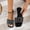 Black, variant on Women's Sequin Open-Toe Slippers, Trendy Sequin Decor Soft Sole Indoor & Outdoor Footwear Black 9