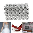 thumbnail image 3 of FLOWER SHAPEMESH Ribbon - Sparkling Artificial  Rhinestone Ribbon Decor For Wedding And Christmas Party, 3 of 8