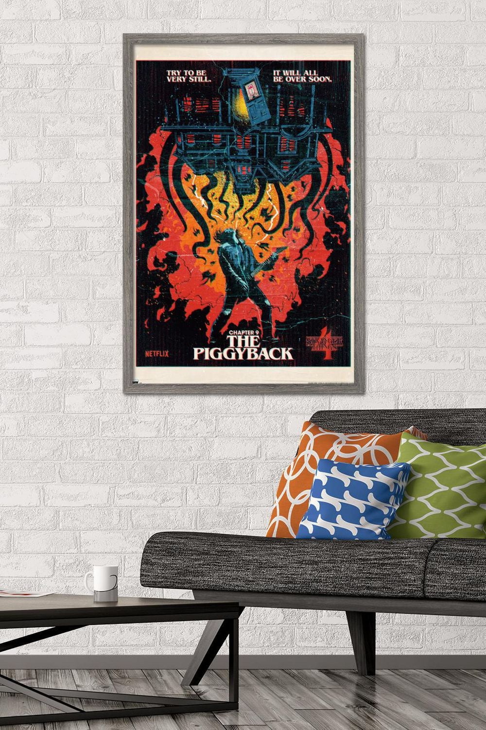 Netflix Stranger Things: Season 4 - The Piggyback Wall Poster with Magnetic Frame, 22.375" x 34"