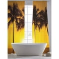 thumbnail image 5 of Sunset Coconut Tree Sheer Curtains 2 Panels Set Summer Landscape Sea View Sheer Window Curtains Light Filtering Rod Pocket Voile Drapes for Bedroom Living Room 52"X96", 5 of 8