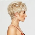 thumbnail image 6 of European Fashion Short Straight Wig for Women Golden Blonde Synthetic Hair with Headband, 6 of 7