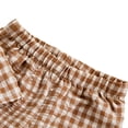 thumbnail image 4 of Pounoo Womens Matching Sets Gingham Print Ruffle Sleeve Peplum Top Wide Leg Pants Cute Daily Style (For Small Wearers) Gift, 4 of 6