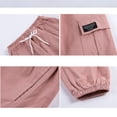 thumbnail image 6 of GYRATEDREAM Girls Cargo Pants Elastic Waist Drawstring Loose Fit Multi Pockets Cargo Jogger Pants for Girl, 6 of 6