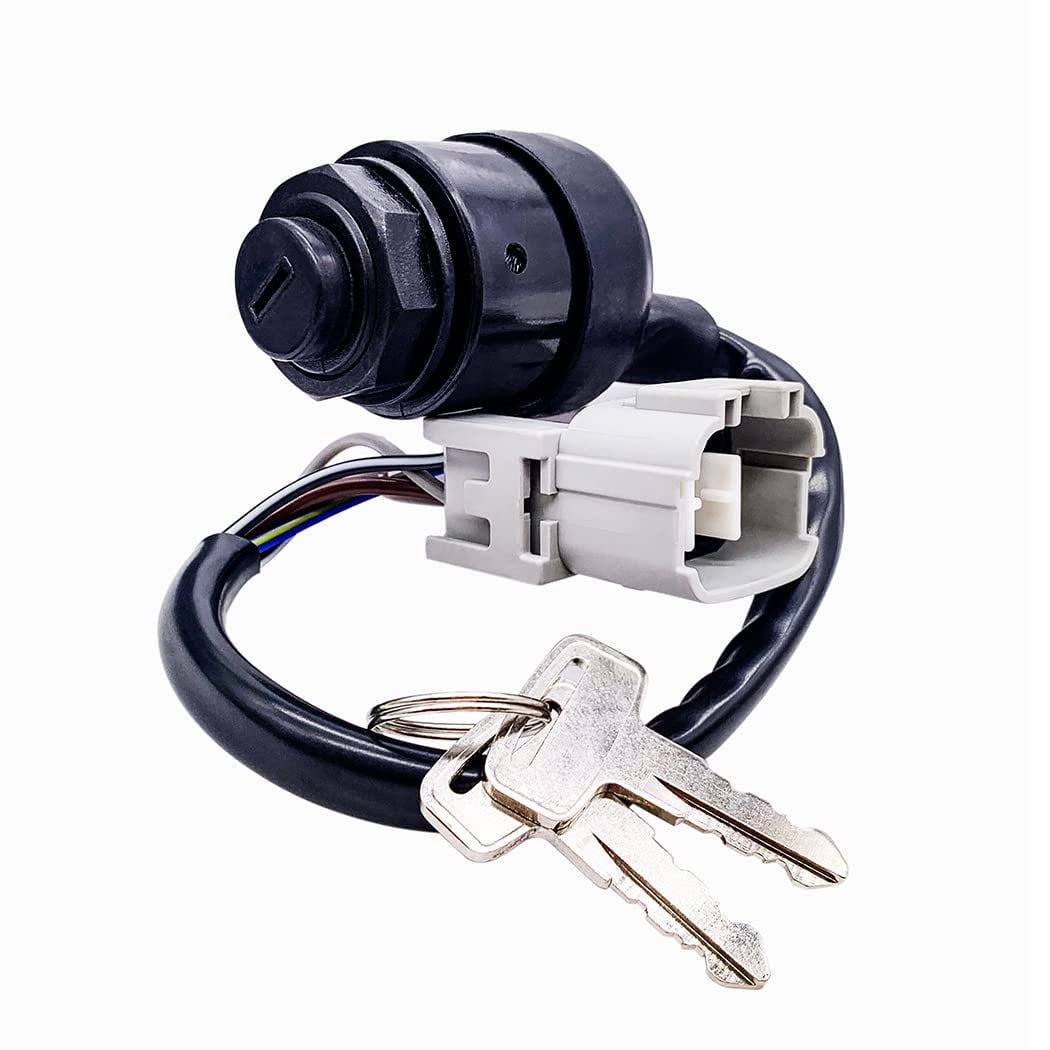 Ignition Switch With Round Key For Harley-Davidson Softail, Road King, Dyna (93-13) - Black, 2 Keys