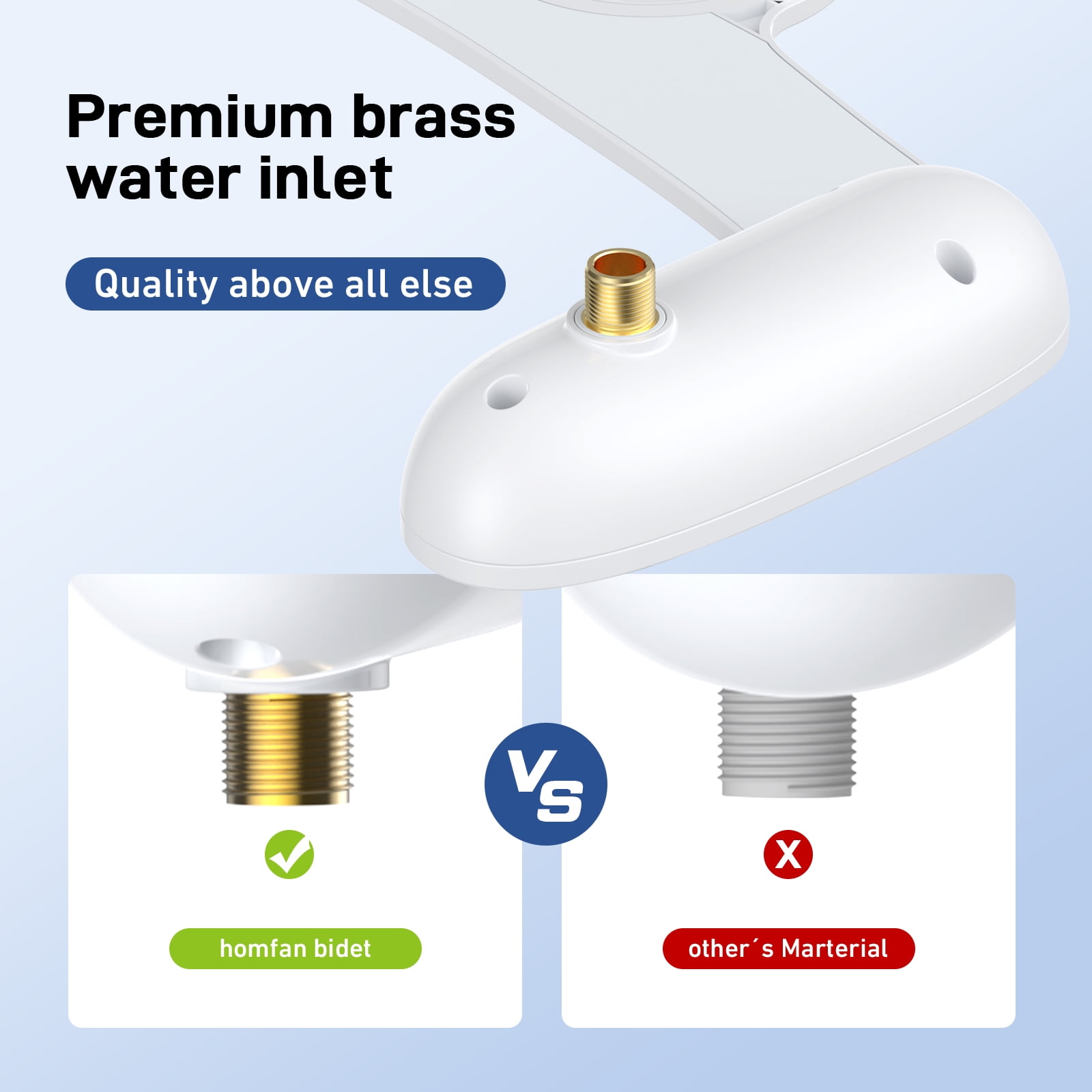 ChaoLink Bidet Attachment for Toilet, Self-Cleaning Dual Nozzle (Women-Bidet Wash) Toilet Bidet, Fresh Cold Water Sprayer Bidets for Existing Toilets with Pressure ControlWhite