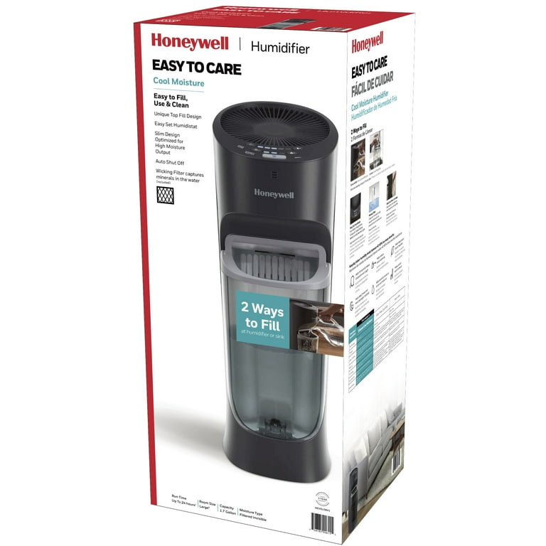 Honeywell Top Fill Cool Moisture Humidifier 1.5 gal., Black