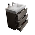 thumbnail image 4 of 30" Gray Bathroom Vanity with Sink, Large Storage Freestanding Bathroom Vanity for Modern Bathroom, One-Piece White Sink Basin Without Drain and Faucet, Pre-assembled, 4 of 7