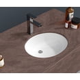 thumbnail image 4 of 19"x16" White Ceramic Oval Undermount Bathroom Sink with Overflow, 4 of 6