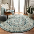 thumbnail image 2 of SAFAVIEH Phoenix Phylliss Bordered Area Rug, Grey/Blue, 6'7" x 6'7" Round, 2 of 8