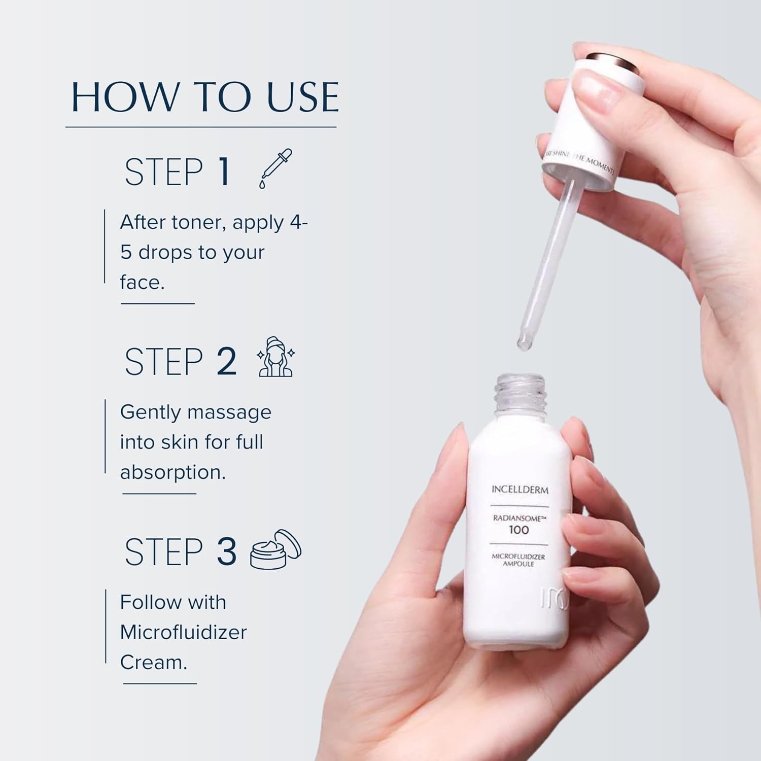 INCELLDERM Radiansome 100 Microfluidizer Ampoule, Brightening & Wrinkle improvement Ampoule, K-Beauty Skin Care - 30ml / 1.01 fl oz.