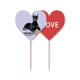 thumbnail image 1 of Tobin, el feroz otomano. Palillos de dientes bandera etiqueta de amor selección de pastelitos, 1 of 4