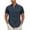 Navy, variant on Mens Casual Short Sleeve T-Shirts Henley Band Collar Basic Shirts Summer Lightweight Breathable Loose Fit Athleisure Classic Tees
