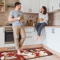 thumbnail image 5 of Kitchen Mats for Floor Kitchen Rugs Sets of 2 Non Slip Washable Brown Coffee Kitchen Rugs Anti Fatigue 47x17 Inch and 29x17, 5 of 6