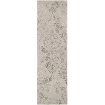 SAFAVIEH Glamour Blanca Damask Runner Rug, Grey, 2'3" x 8'