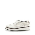 thumbnail image 2 of BURUDANI Women's Platform Wingtip Oxfords Lace-Up Round-Toe Dress Shoes for Business, Work, Office, Casual Chic, 2 of 8