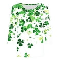 thumbnail image 5 of POTETI St Patricks Day Womens Tank Tops,Juniors Sleeveless Crew Neck Irish Shamrock Print Vest, 5 of 5