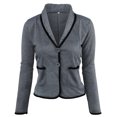 thumbnail image 1 of Guardurnaity Traje de manga larga a la moda para mujer, chaqueta informal, abrigo ajustado, cárdigan, prendas de vestir, Top Abrigos y chamarras Gris oscuro METRO, 1 of 6