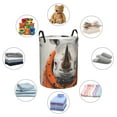 thumbnail image 4 of Honeii Polka Dot Rhino Welcome Print Laundry Hamper Basket,Baby Nursery Woven Storage Basket for Toys Bin,Pillows,Blankets,Clothes-, 4 of 6