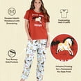 thumbnail image 6 of Lazy One Women's Pajama Set, Short Sleeves with Cute Prints, Relaxed Fit, Dark Green Fetching Tired, Labradoodle, 6 of 7
