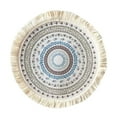 thumbnail image 4 of Mantel Individual Redondo para Mesa de Cocina Macarena Tejido a Mano Resistente Al Calor 33cm Borla Mandala Flor Comedor, 4 of 8