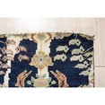 thumbnail image 2 of EORC OT105BL5X8 Hand Knotted Wool Modern Knot Rug, 5' x 8', Blue Area Rug, 2 of 5