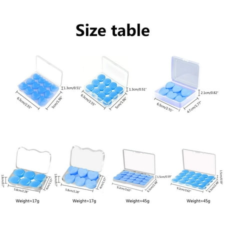 

Clearance 10 Pairs Ear Plugs For Sleeping Reusable Moldable Silicone Earplugs Soft Noise Cancelling Earplugs Sound Blocking Ear Plugs With Case For Swimming Concert 40dB NRR (multicoloured)