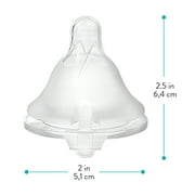 Evenflo Balance + Wide Neck BPA-Free Silicone Slow Flow Baby Bottle Nipple - 0 Months+, 6ct