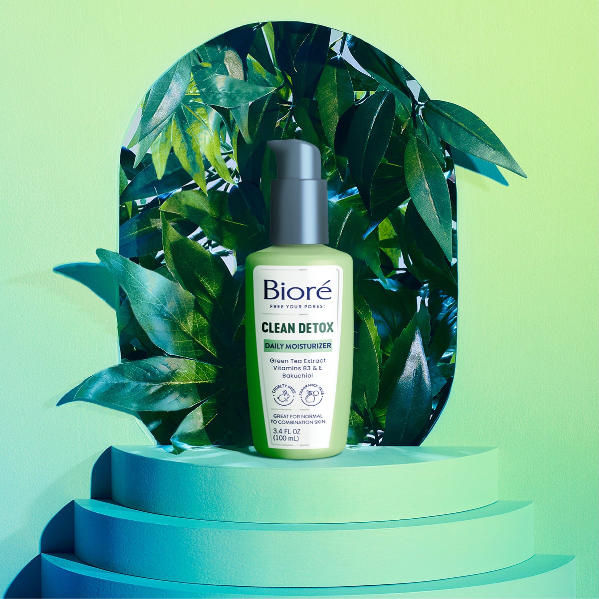 Biore Facial Cleanser, Clean Detox Gel, Fragrance Free, 6.77