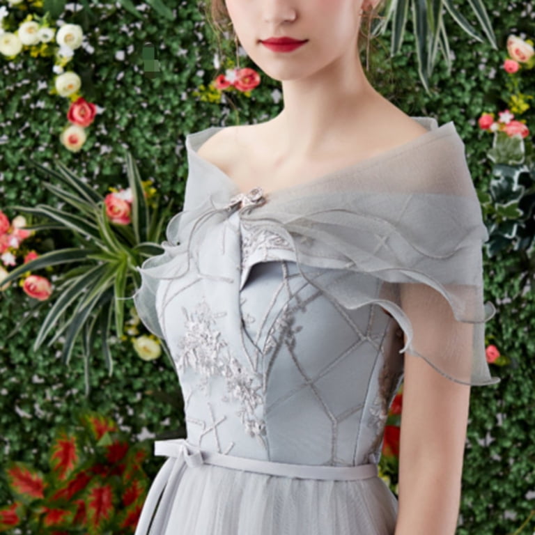 elegant evening cover ups for dresses Women's Chiffon Tie-Up Bridal Shawl, Elegant Evening Dress Cover-Up Cardigan, Short Semi-Transparent Flowy Shawl, Spring/Summer Formal Occasion Shawl, Lightweight Concealing Vacation Shawl