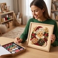 thumbnail image 2 of Christmas Pearl Beads Art Kit, Full Drill Round Gem Painting for Holiday Wall Decor DIY Gift 7.8x7.8in, 2 of 5