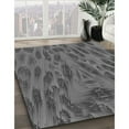 thumbnail image 3 of Ahgly Company Tapis de Zone Rond Gris Transitionnel pour Intérieur Lavable à la Machine, 8 Pieds Rond, 3 of 7
