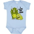 thumbnail image 3 of Inktastic I Love my Dad with Baby and Daddy Triceratops Boys or Girls Baby Bodysuit, 3 of 5