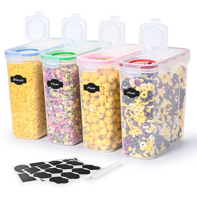 4-Piece/4L Airtight Food Storage Containers Set for Kitchen and Pantry