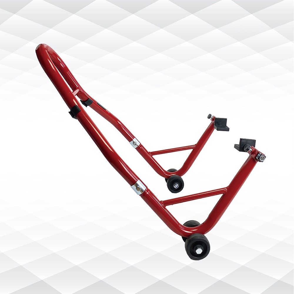 Motorcycle Stands, 850 lbs Capacity Rear Wheels Lift with U+L Adjustable Swingarm Spool, Heavy Duty Swingarm Paddock Stands Red