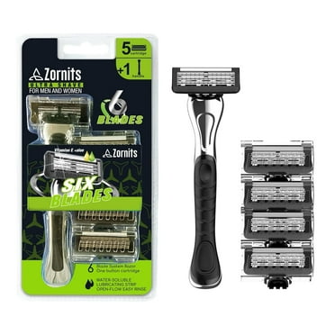 Zornits UltraSmooth Razor: Premium, Effortless Shaving for All Skin Types with 6 Precision Blades.