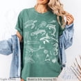 thumbnail image 3 of Ocean Sea Life Graphic Print T-Shirt | Vintage Marine Animals Tee | Sea Turtle Dolphin Whale Retro Unisex Top, 3 of 7