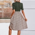 thumbnail image 3 of Women's Plus Size Dresses Summer Solid Color Round Neck Sleeveless Slim with Drawstring Dress Casual Beach Party Dresses, 3 of 3